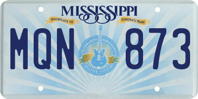 MS license plate MQN873