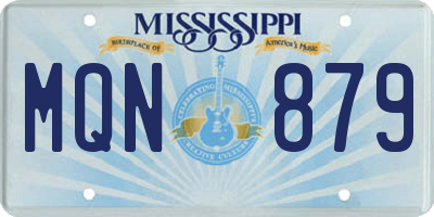 MS license plate MQN879