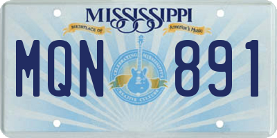 MS license plate MQN891