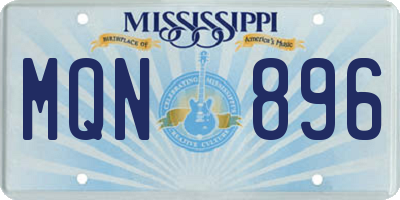 MS license plate MQN896