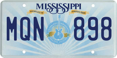 MS license plate MQN898