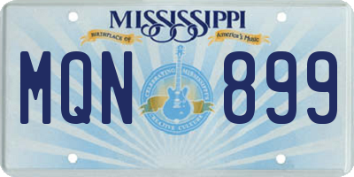 MS license plate MQN899