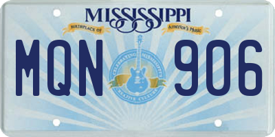 MS license plate MQN906