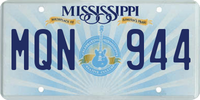 MS license plate MQN944