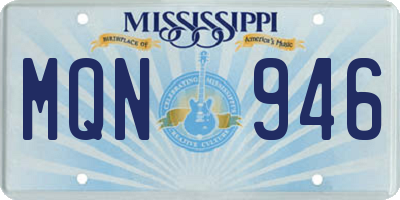 MS license plate MQN946