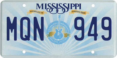 MS license plate MQN949