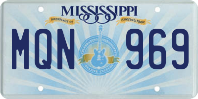 MS license plate MQN969