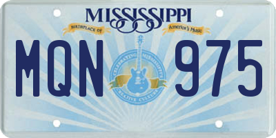 MS license plate MQN975