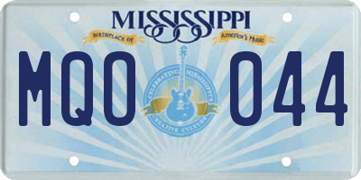 MS license plate MQO044