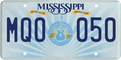 MS license plate MQO050