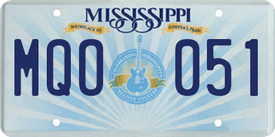 MS license plate MQO051