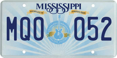 MS license plate MQO052