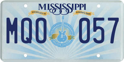 MS license plate MQO057