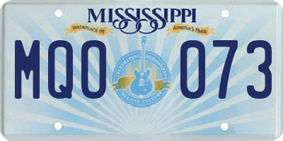MS license plate MQO073