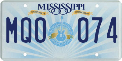 MS license plate MQO074