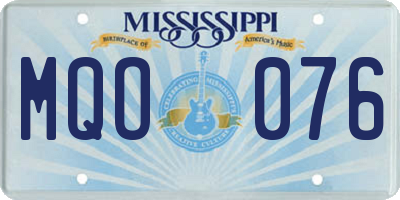MS license plate MQO076