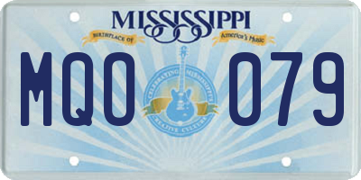 MS license plate MQO079