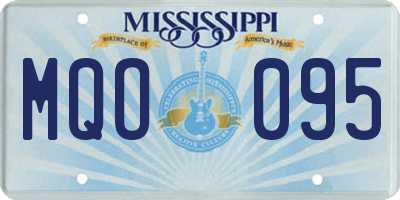 MS license plate MQO095