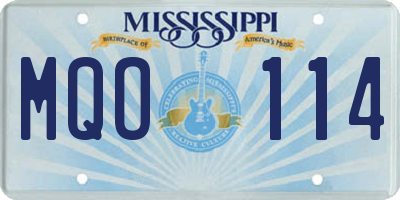MS license plate MQO114