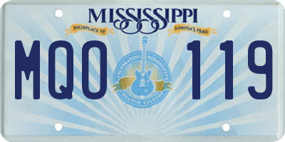 MS license plate MQO119