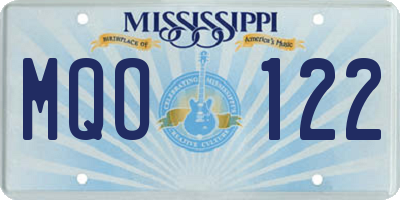 MS license plate MQO122