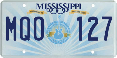 MS license plate MQO127