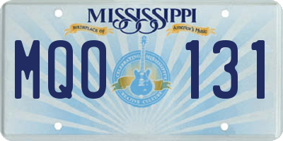 MS license plate MQO131