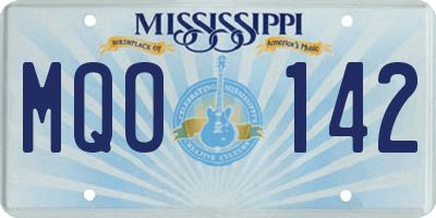 MS license plate MQO142