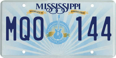 MS license plate MQO144
