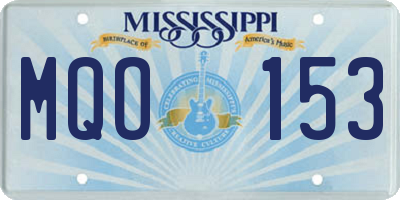 MS license plate MQO153
