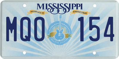 MS license plate MQO154