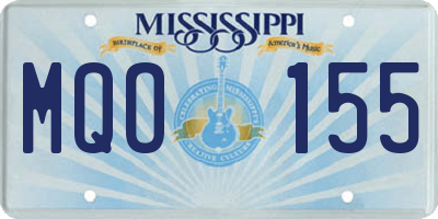 MS license plate MQO155