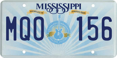 MS license plate MQO156