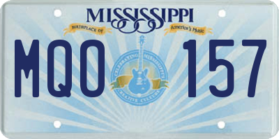 MS license plate MQO157