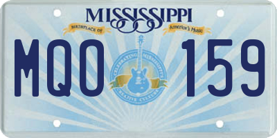 MS license plate MQO159