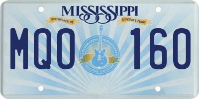 MS license plate MQO160