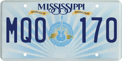 MS license plate MQO170