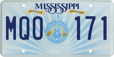 MS license plate MQO171