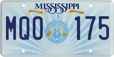 MS license plate MQO175