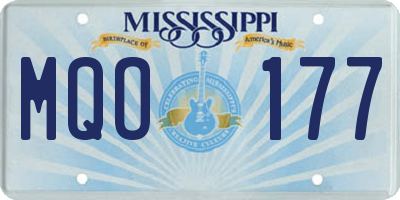 MS license plate MQO177