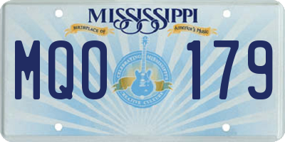 MS license plate MQO179