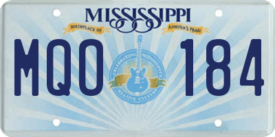 MS license plate MQO184