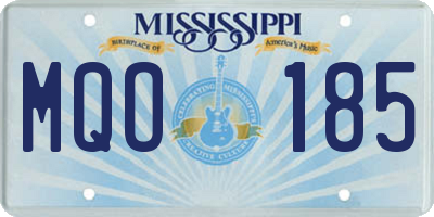 MS license plate MQO185