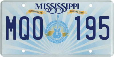 MS license plate MQO195