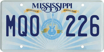 MS license plate MQO226