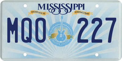 MS license plate MQO227