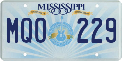 MS license plate MQO229