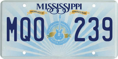 MS license plate MQO239
