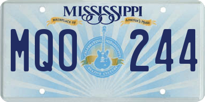MS license plate MQO244