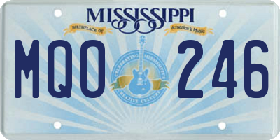 MS license plate MQO246